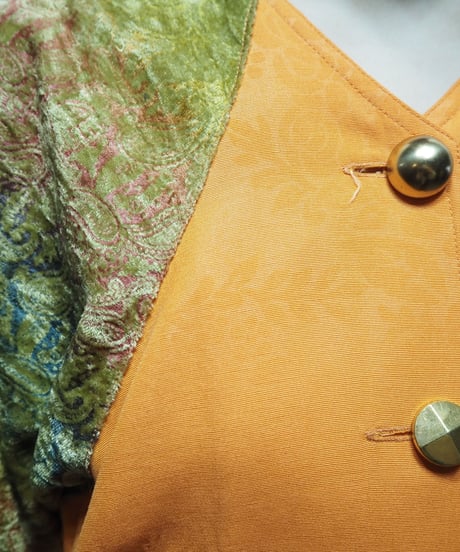 Velour Paisley Pattern Shirt Jacket OR