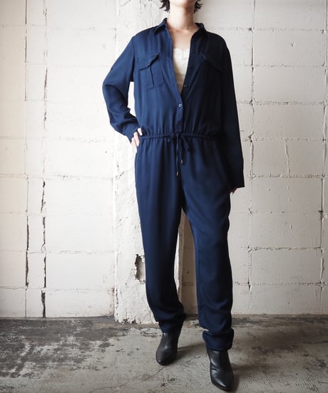 LAUREN Rayon Shirt Jumpsuit NV