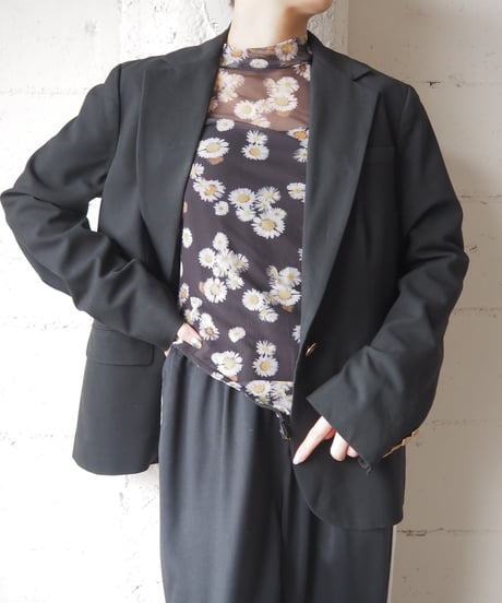 LAUREN Gold Button Tailored Jacket BK