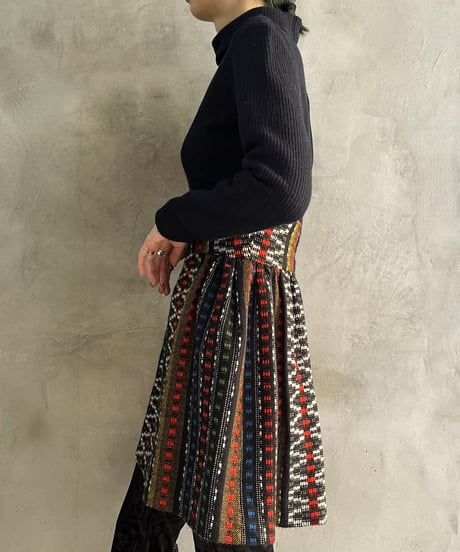 Pattern Design  Back Zip Long Rib Knit REBL