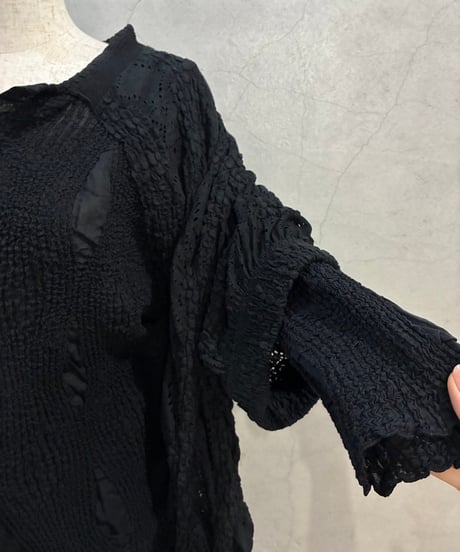 JILSANDER Textured Asymmetric Design Tops BK