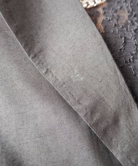 Remake Smocking Shoulder Long Rib Jacket BK
