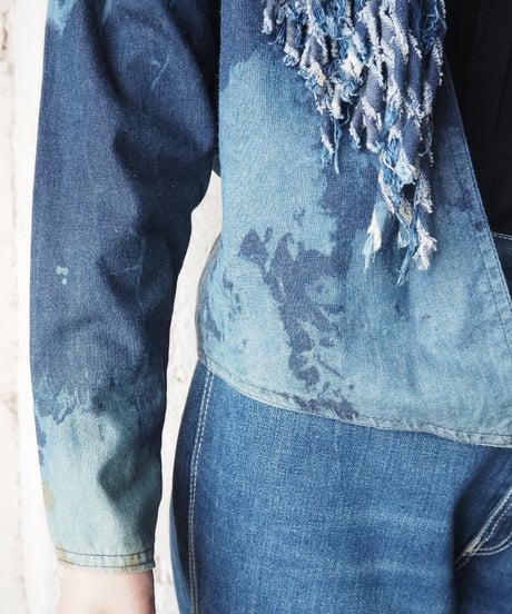 Denim Volume Fringe Jacket BL
