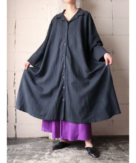 Wide Silhouette Coat Dress BK