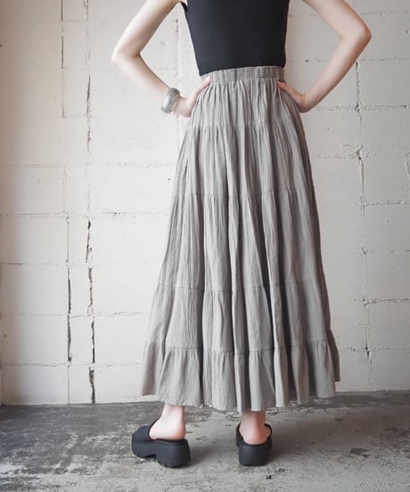 Tiered Easy Flared Skirt KA