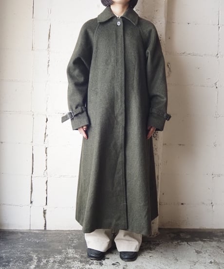 Stand Fall Collar Long Wool Coat KA