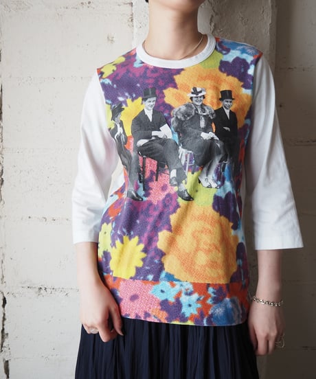 tricot COMME des GARCONS Colorful Print Tee WH