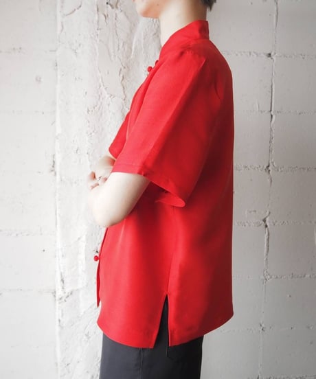 Silk Short Sleeve China Blouse RE