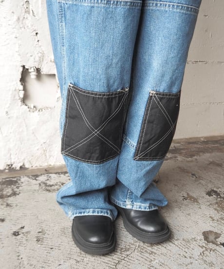 Lee Pipes Design Pocket Denim Overalls BL