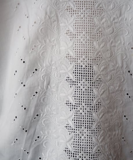 Cutwork Lace French Sleeve Blouse WH