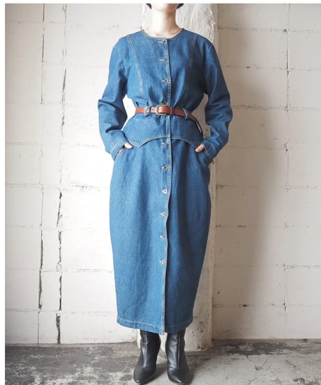 NINA PICCALINO Denim Long Dress BL