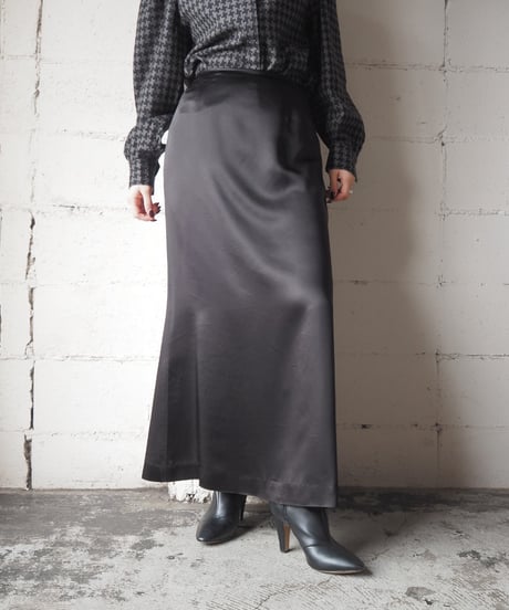Satin Long Skirt BK