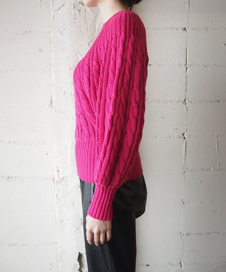 Dolman Sleeve Cable Knit PI