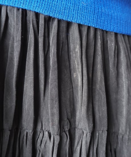 Pleats Tiered Easy Skirt BK