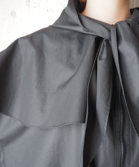 Big Collar Poncho Coat BK