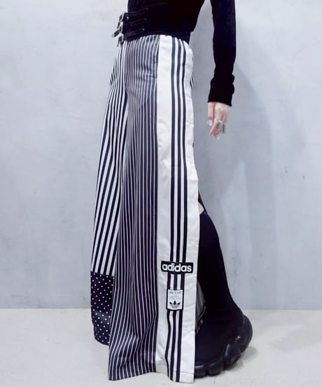 adidas Side Snap Stripe × Dot Track Pants BKWH