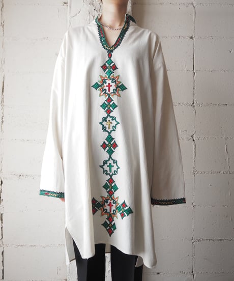 1950's Embroidery Shirt Dress WH