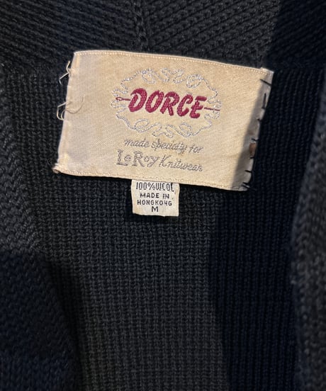 1960-70's DORCE Collarless Knit Jacket BK