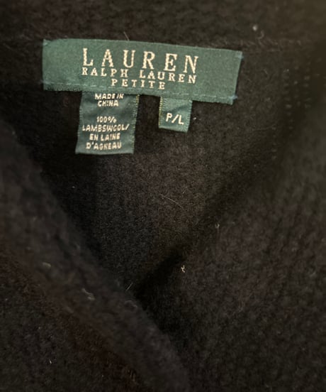 LAUREN RALPH LAUREN PETITE Showl Collar Cardigan BK