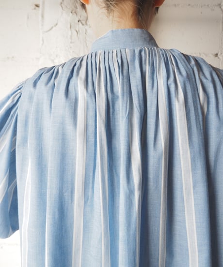 Volume Sleeve Stripe Shirt Dress LBL