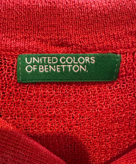 BENETTON Open Collar Stripe Knit ORYEGN