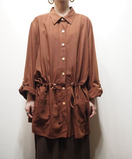 Drawstring Shirt Jacket BR