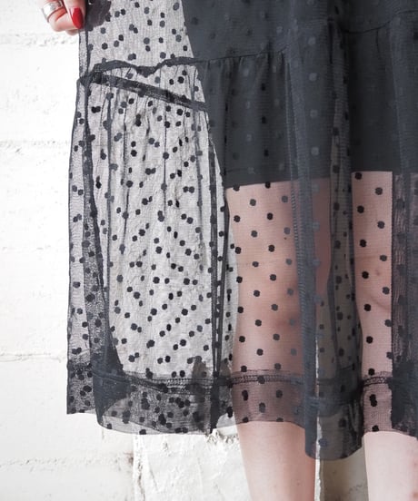 Sheer × Dot S/S Dress BK