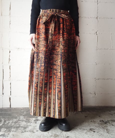 Waist Ribon Pattern Skirt BKRE