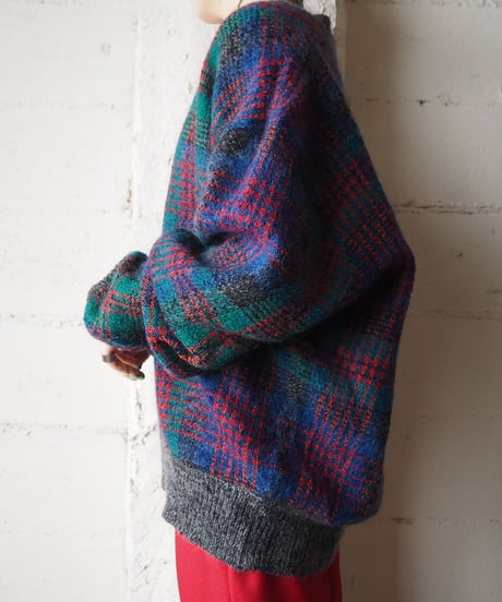 MISSONI  V Neck Check Knit BL BK GN