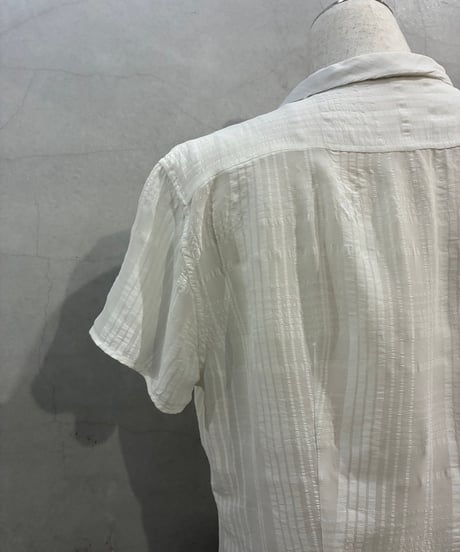 JIL SANDER Short Sleeve Open Collar Shirt WH