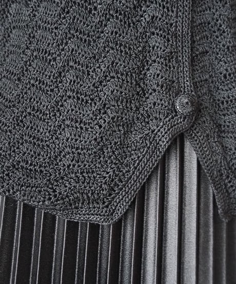 Short Sleeve Crochet Cardigan BK