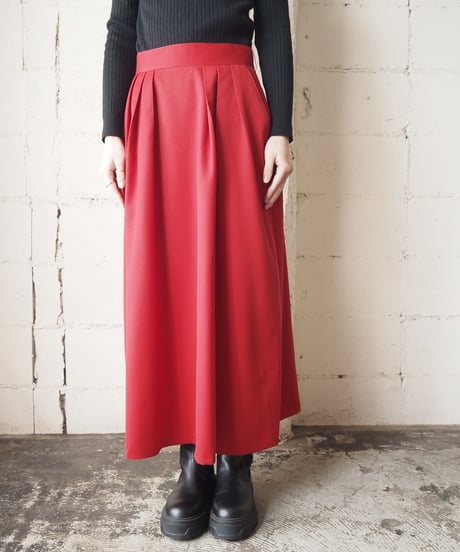 Tuck Flared Skirt RE