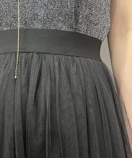 Tulled Flared Skirt BK