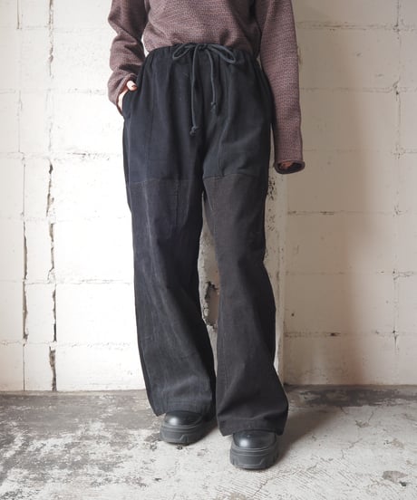 Remake Corduroy Wide Easy BK