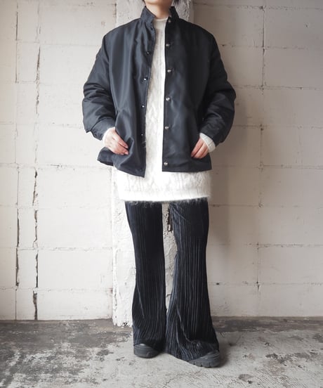 Boa Liner Snap Button Nylon Jacket BK