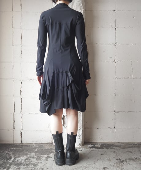 MARITHÉ FRANÇOIS GIRBAUD 3D Design Hem Dress BK