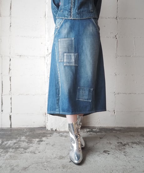 Levis Engineerd patch work denim skirt NV