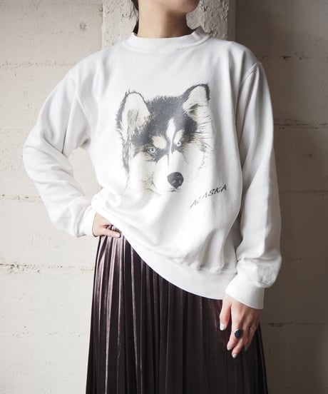 Husky Print Sweat WH