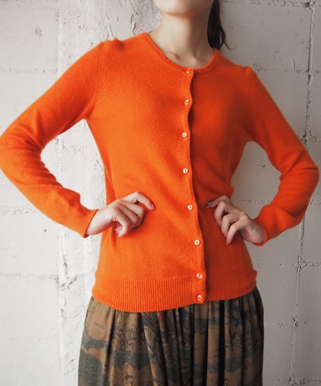 Cashmere Crew Neck Cardigan OR