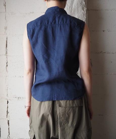 MaxMara WEEKEND Sleeveless Linen Shirt NV