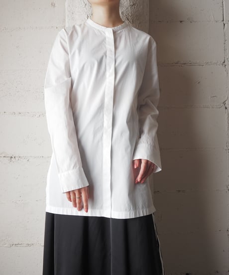 'S MaxMara Collarless Shirt WH
