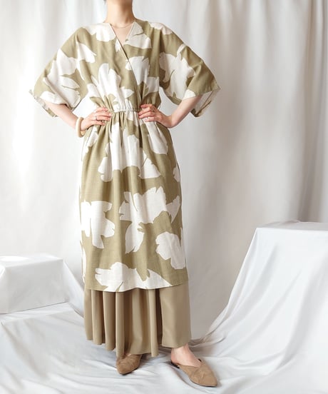 Leaf Pattern Cashcouer Dress BE