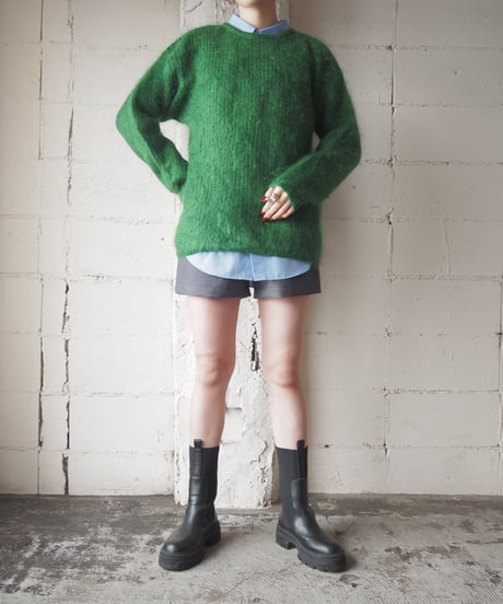 Plane Mohair  Knit GN