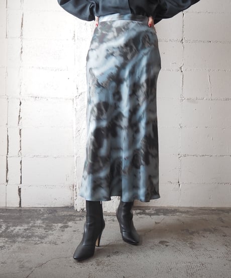 Massimo Dutti Pattern Satin Skirt LBL