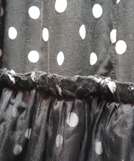 Tulle Layered Dot Skirt BK