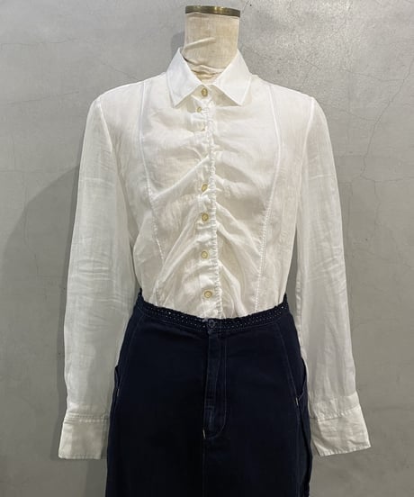 MARITHE FRANCOIS GIRBAUD Drawstring Design Shirt WH