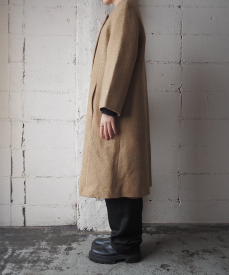 1950-60's USA Stylecraft Vintage Collarless Tweed Coat BE