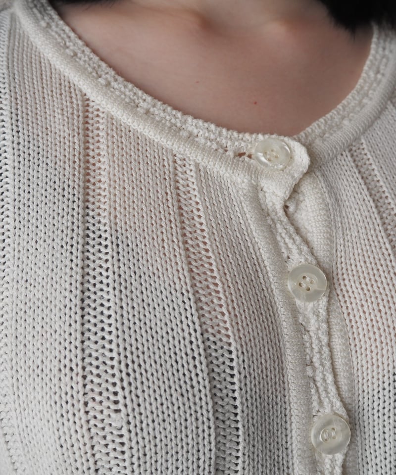 1970-80's Crochet Knit Cardigan WH | Orfeo