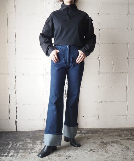 High Neck Halfzip  Tops BK