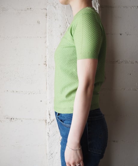 1960-70's France Crew Neck Short Sleeve Knit YGN